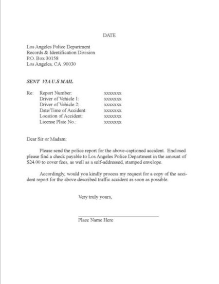 How to Obtain a Traffic Collison Report from the LAPD
