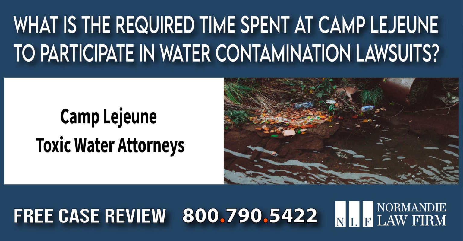 What is the Required Time Spent at Camp Lejeune to Participate in Water