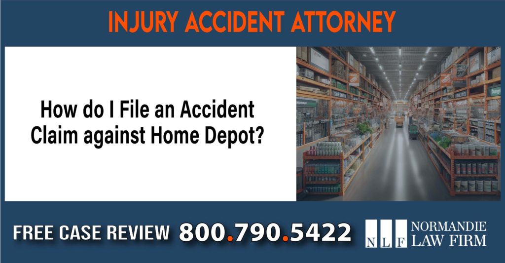 How do I File an Accident Claim against Home Depot sue liability attorney compensation incident