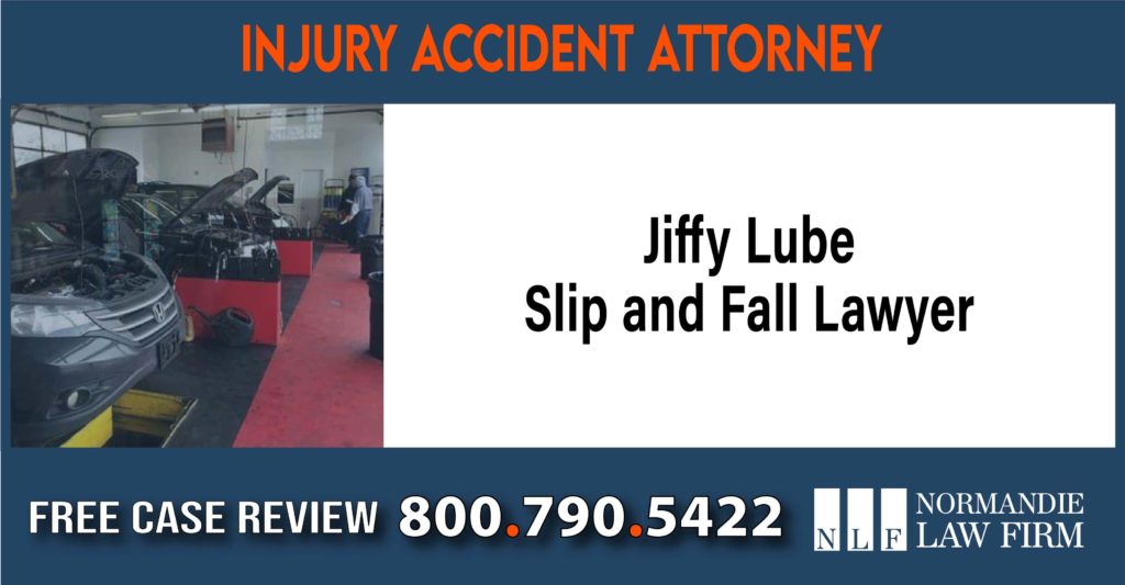 Jiffy Lube Slip and Fall Lawyer sue liability compensation incident