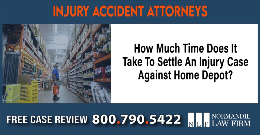 How Much Time Does It Take To Settle An Injury Case Against Home Depot sue liability lawyer attorney-01