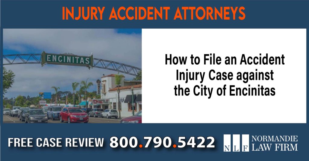 How to File an Accident Injury Case against the City of Encinitas sue liability lawyer attorney