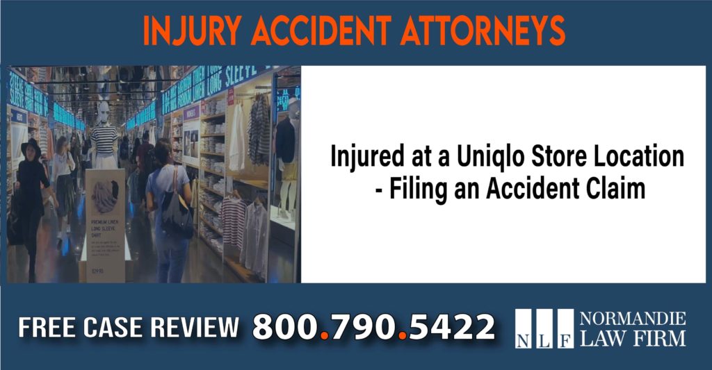 Injured at a Uniqlo Store Location - Filing an Accident Claim liability attorney lawyer sue compensation