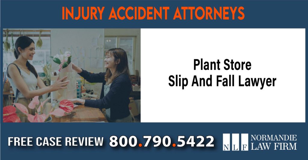 Plant Store Slip And Fall Lawyer sue compensation accident incident liability