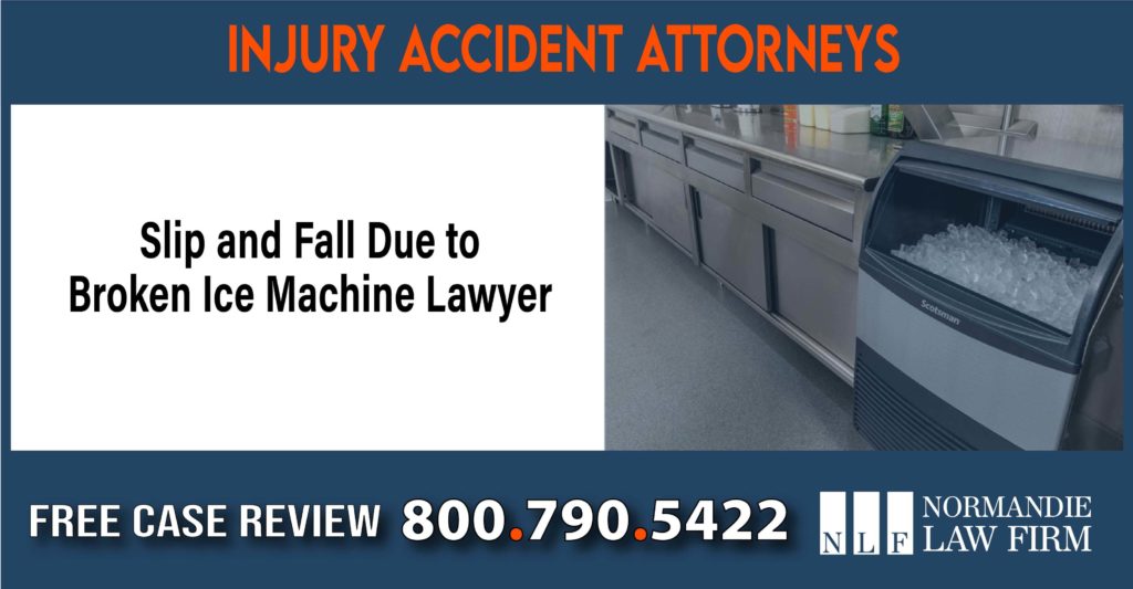 Slip and Fall Due to Broken Ice Machine Lawyer sue liability lawyer attorney incident