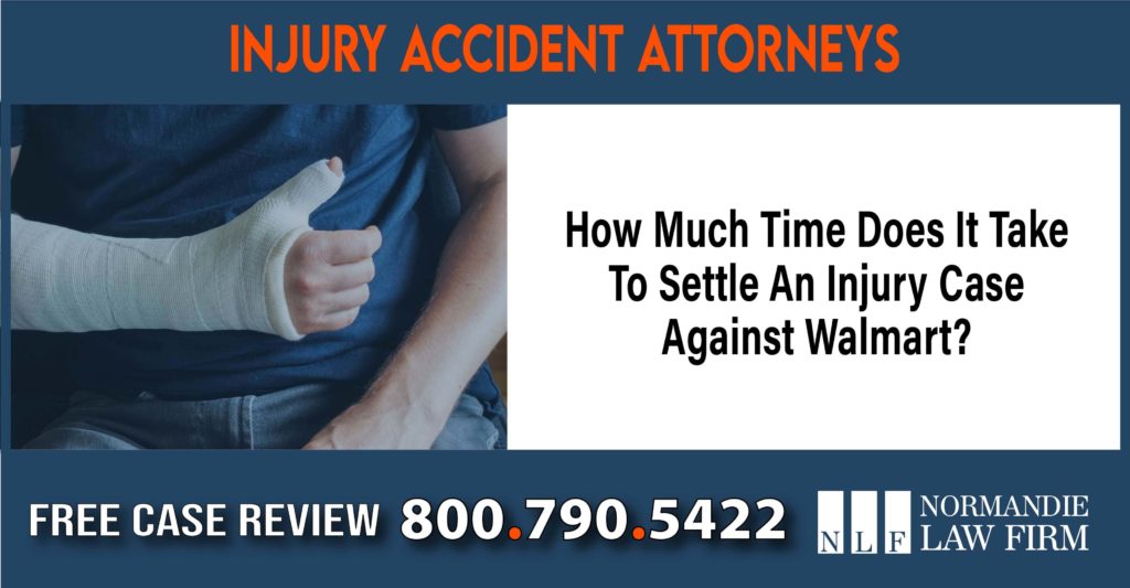 How Much Time Does It Take To Settle An Injury Case Against Walmart sue compensation incident lawyer attorney