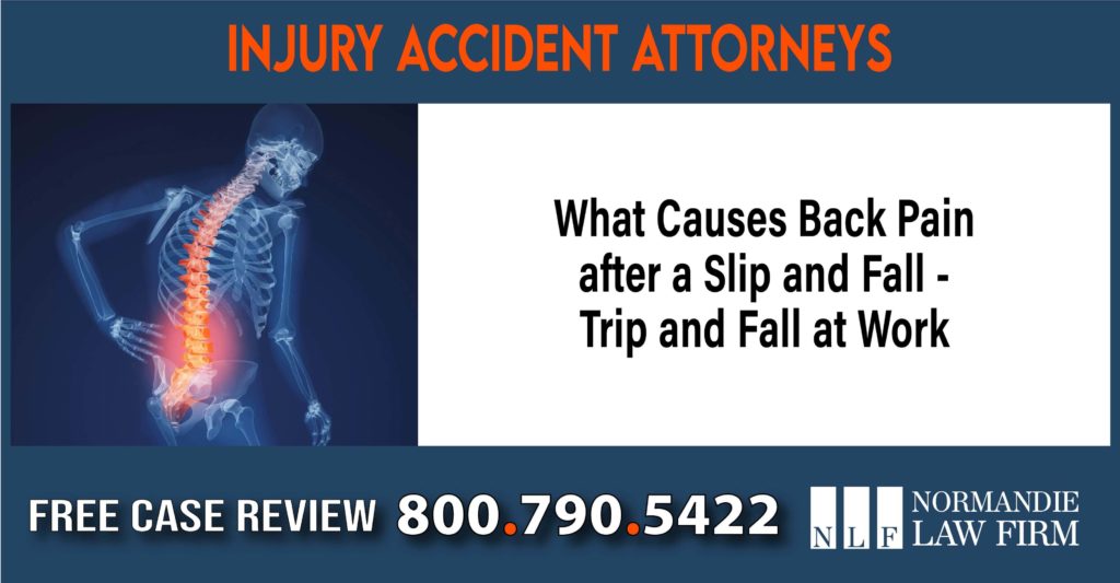 What Causes Back Pain after a Slip and Fall - Trip and Fall at Work Accident during Pregnancy attorney lawyer sue compensation