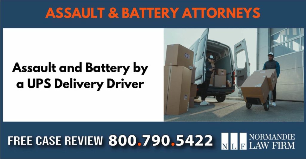 Assault and Battery by a UPS Delivery Driver sue attorney lawyer compensation