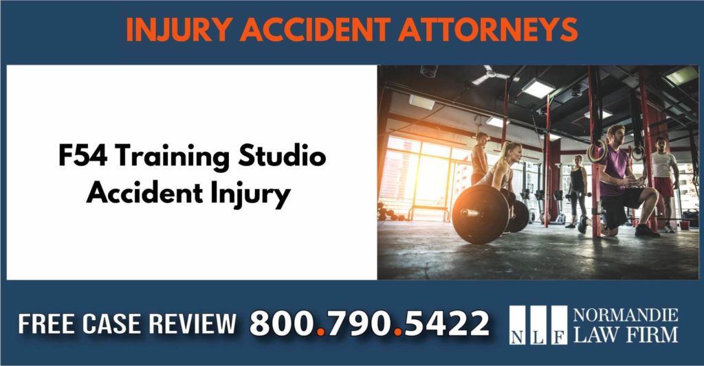 F54 Training Studio Accident Injury sue attorney lawyer compensation