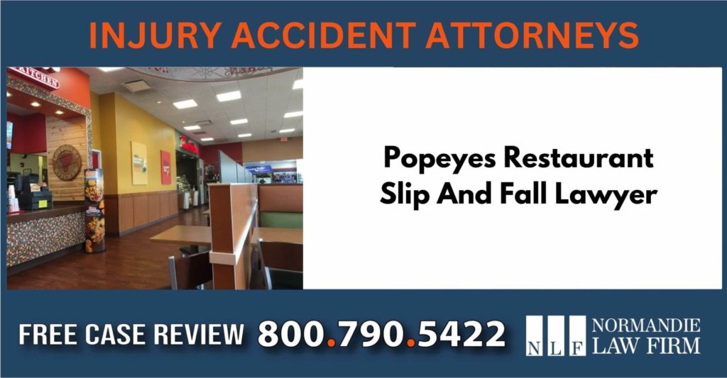 Popeyes Restaurant Slip And Fall Lawyer sue attorney lawyer compensation