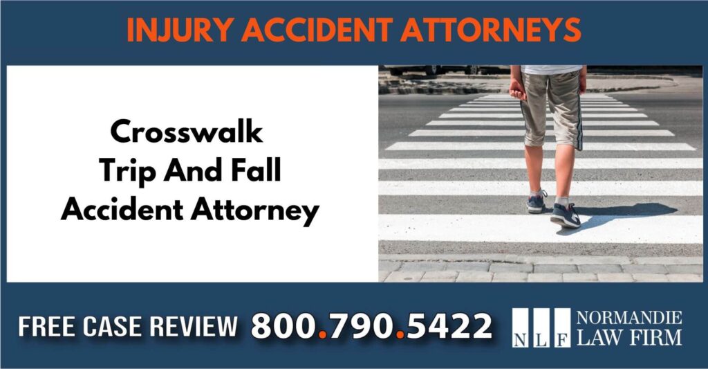 Crosswalk Trip And Fall Accident Attorney sue compensation incident liable lawyer