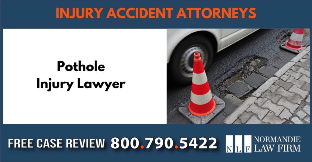 Pothole Injury Lawyer sue liability lawyer compensation incident