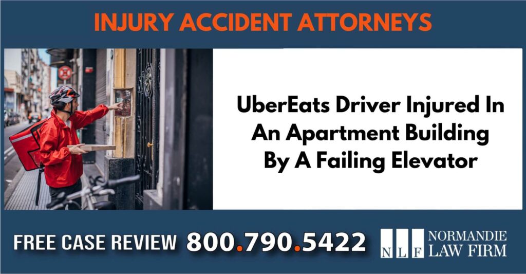 UberEats Driver Injured In An Apartment Building By A Failing Elevator sue liability incident compensation