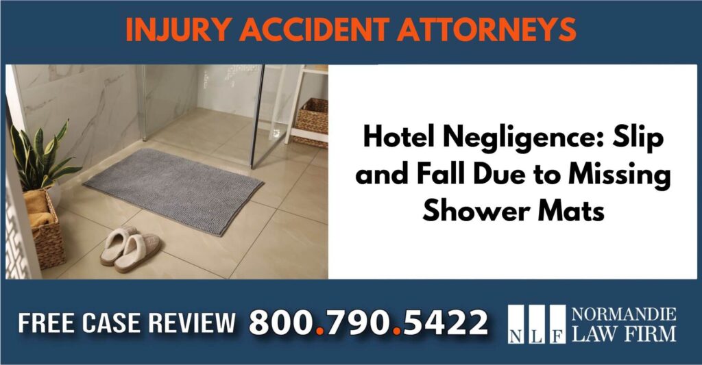 Hotel Negligence Slip and Fall Due to Missing Shower Mats lawyer attorney incident compensation