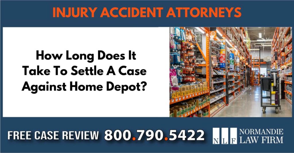 How Long Does It Take To Settle A Case Against Home Depot sue liability lawyer attorney