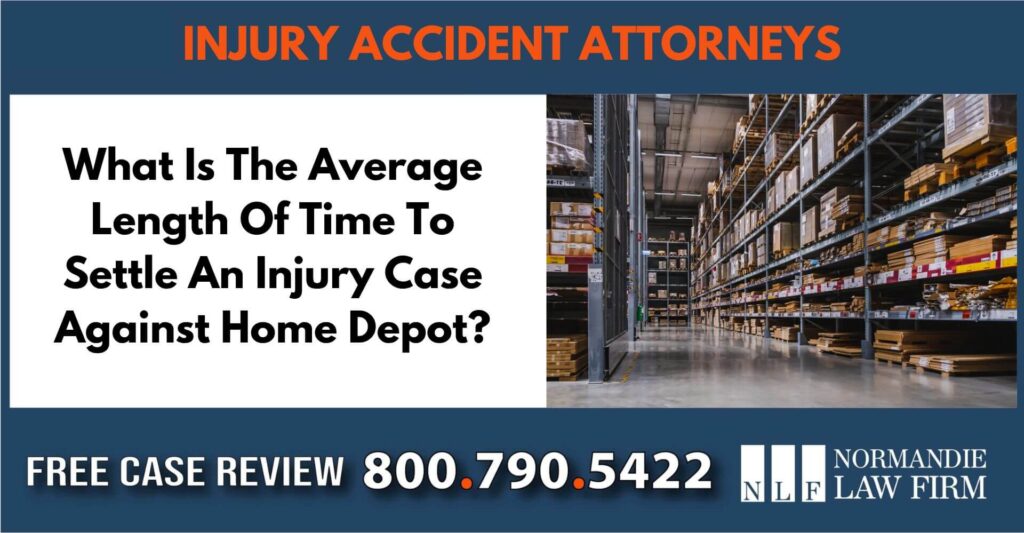 What Is The Average Length Of Time To Settle An Injury Case Against Home Depot sue compensation incident